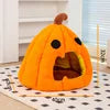 Warm Enclosed Pumpkin Pet House for Cats