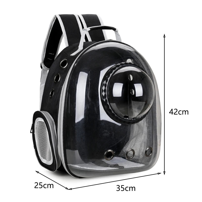 SpacePaws Transparent Pet Backpack