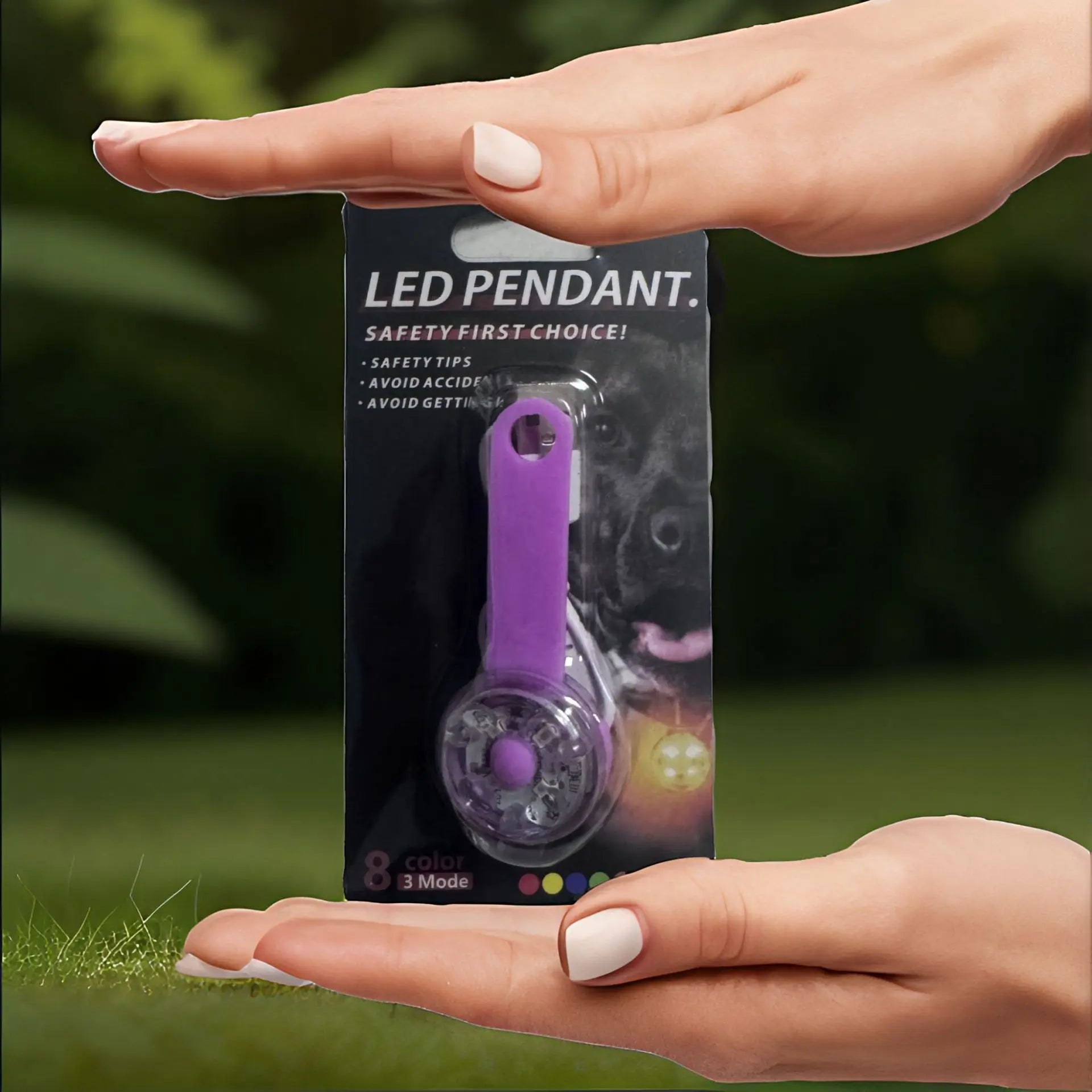 LED Pet Tracking Pendant – USB Rechargeable Safety Light