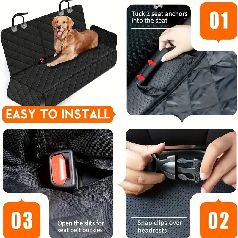 Waterproof Dog Car Seat Cover – Hammock Style
