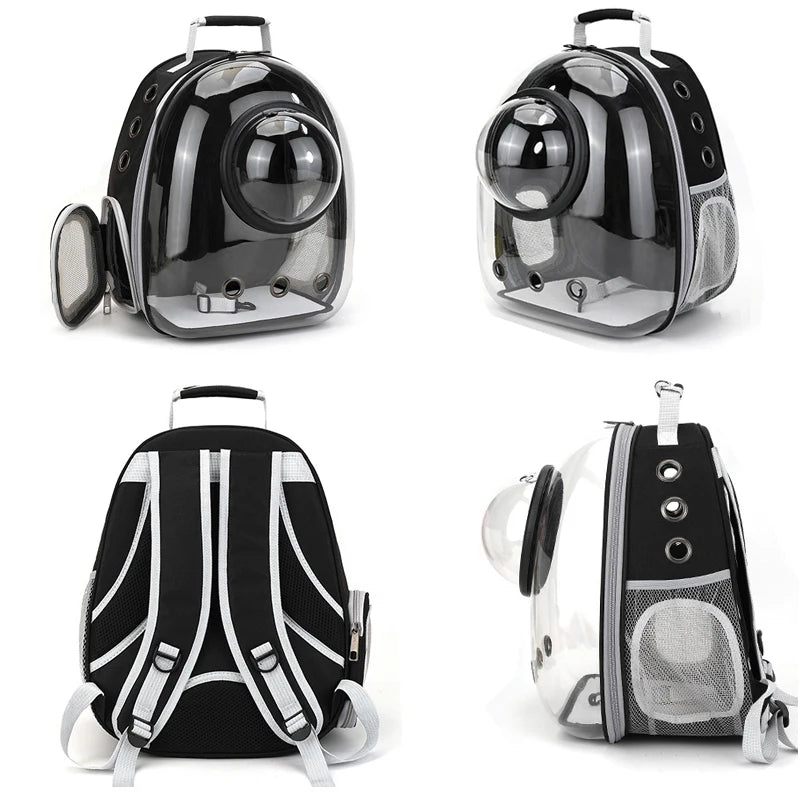 SpacePaws Transparent Pet Backpack