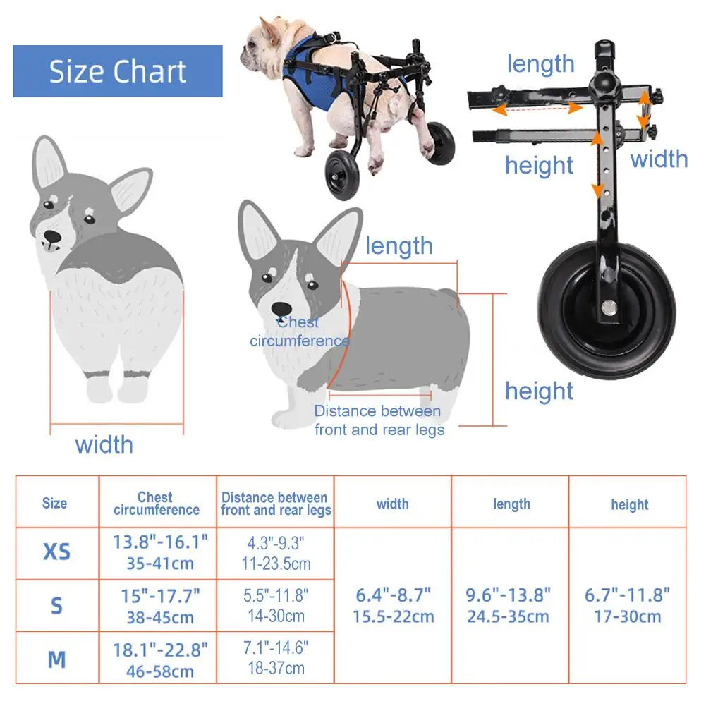 PawMotion Adjustable Pet Wheelchair
